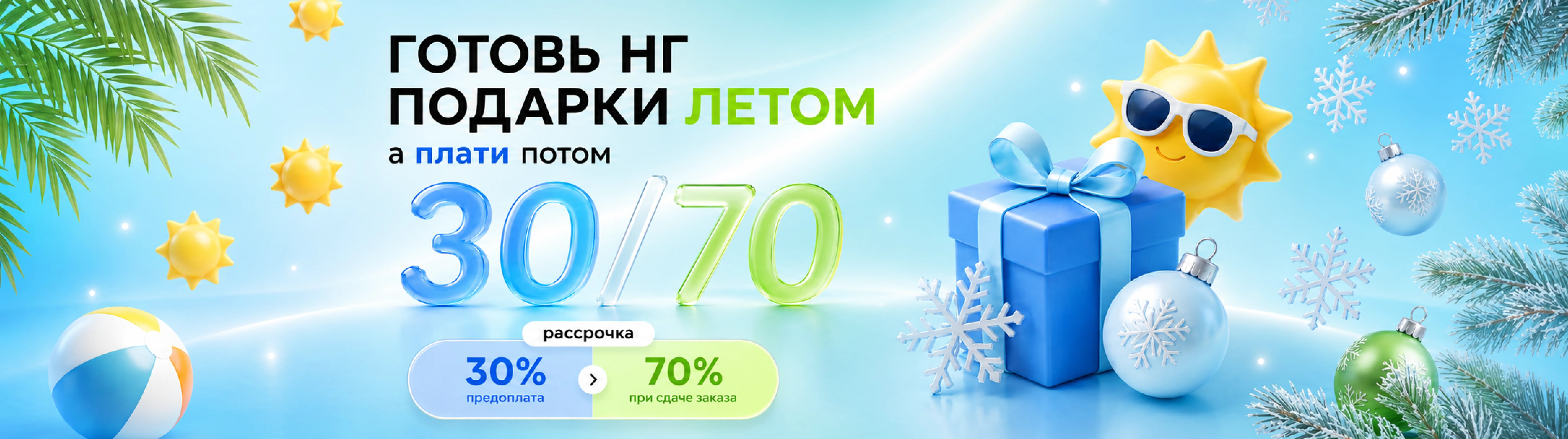 Рассрочка на НГ подарки